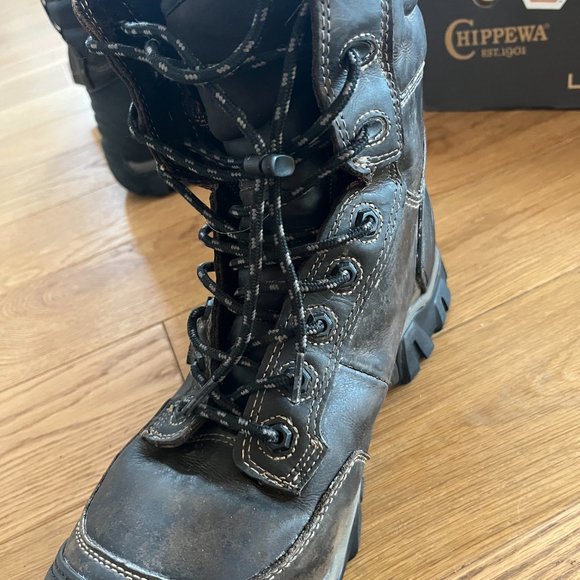 Chippewa 8" insulated waterproof work boots, steel toe - size 11W new - Picture 2 of 5